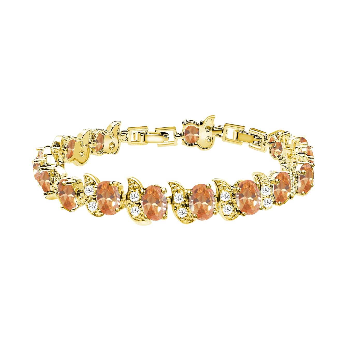 LMXXVJ Fashion Tennis Bracelet Created Emerald White Gold Plated Charm Bracelet Gifts Jewelry for Women