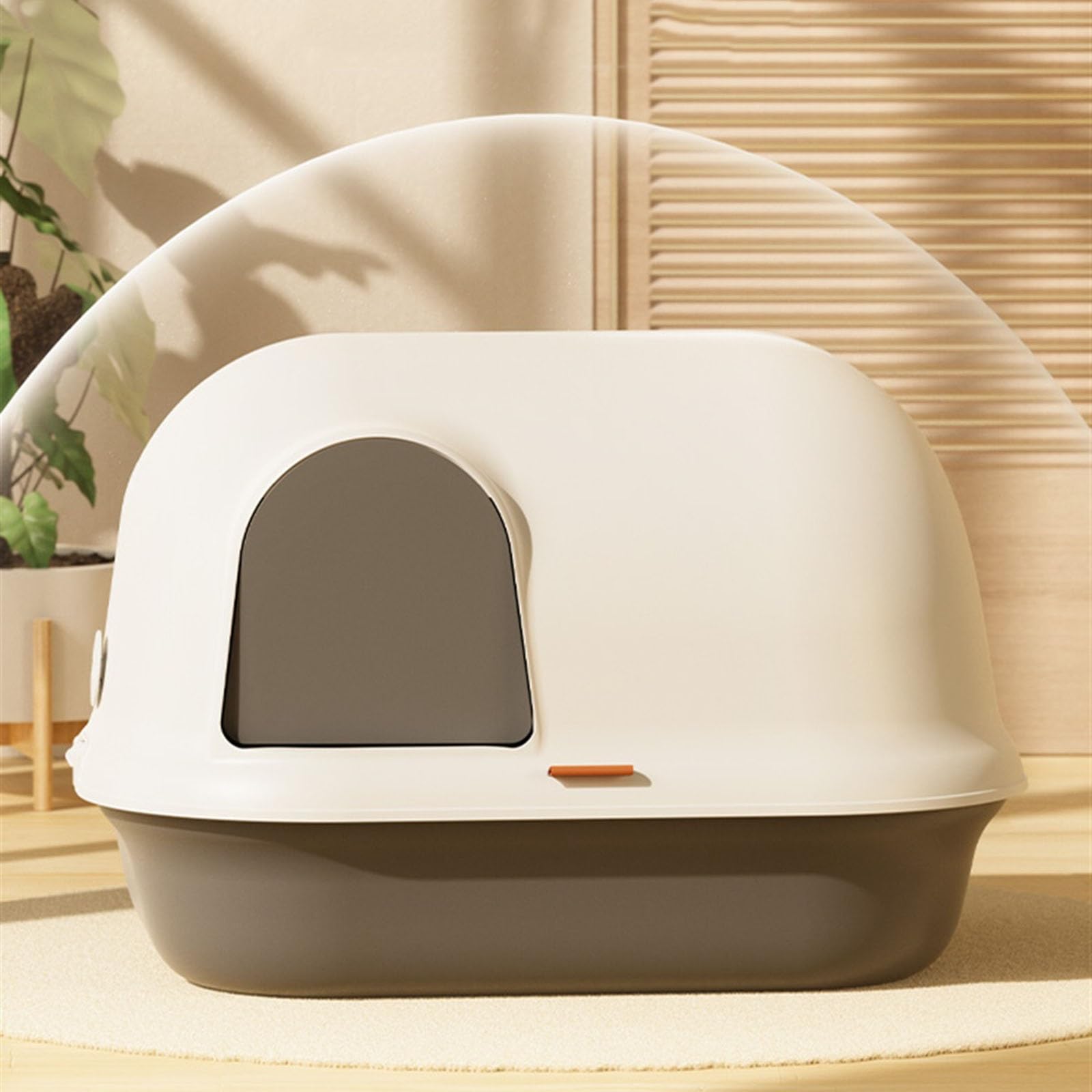 Exclusivo para Gatos y Perros Caja de Arena for Gatos Grande con Puerta Frontal Solapa y Pala, Bandeja Capucha for Mantener la adentro privacidad, fácil Limpiar para Interiores(Green)
