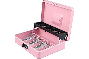 xydled Pink Money Box with Durable Combi Lock