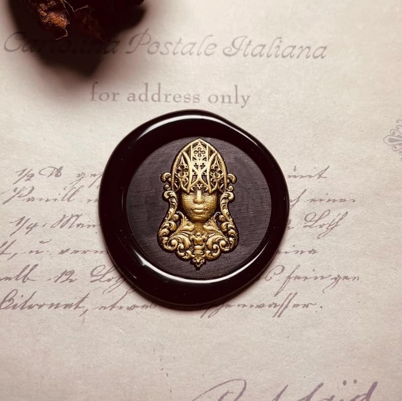 Mceal Wax Seal Stamp 3D Engraved Wax Stamp for Envelopes and Letters Greek Mythology - Goddess of Fate Themis
