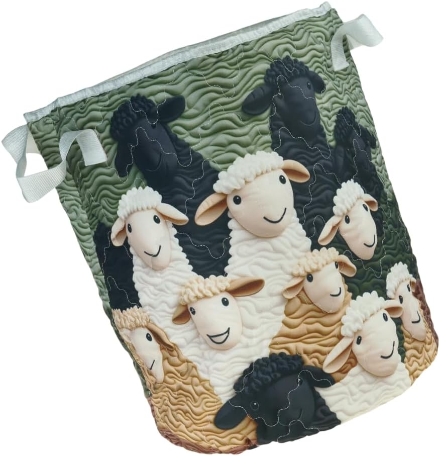 Large Capacity Fabric Clothes Basket Dirt Clothing Organiser Holder for Organizing Toy Blankets and Household Items Quilted Laundry Hamper