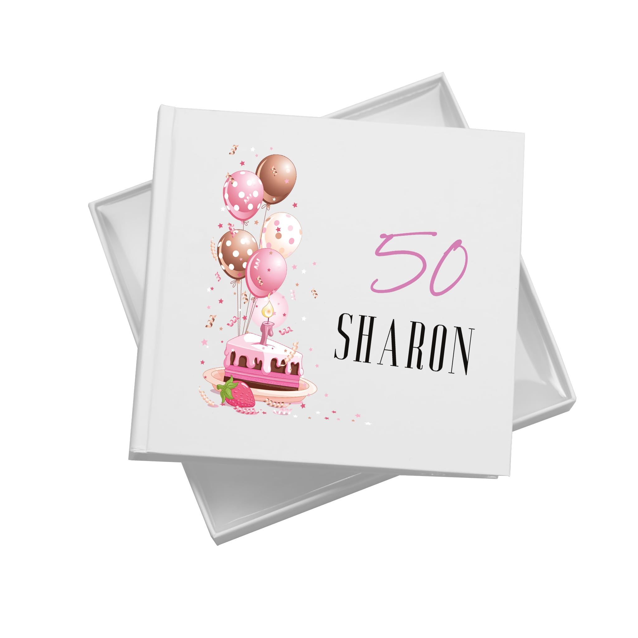 Ukgiftstoreonline White Personalised 50Th Birthday Gifts For Her Photo Album