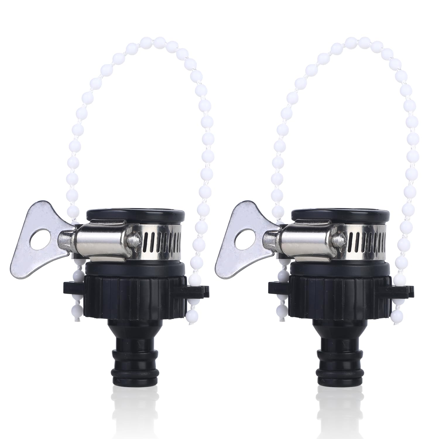 lvzhen 2Pcs Hose Tap Connector, Black