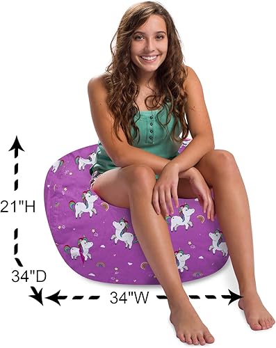 Miniatura 1015 de Posh Creations Puf estructurado cómodo para jugar, leer y ver la televisión, Malibu Lounge, tela de lona para colorear, criaturas Criaturas de tela