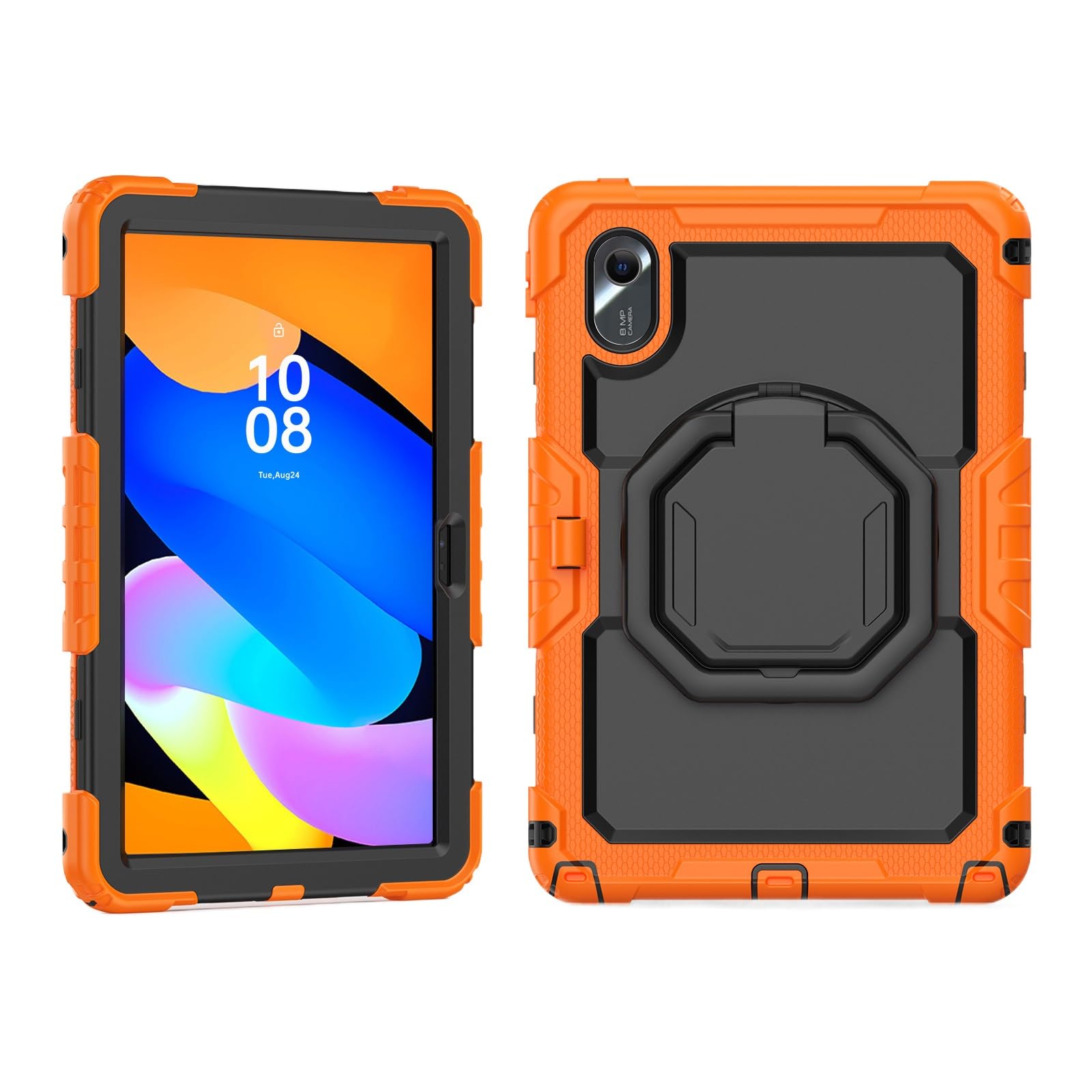 Coque Lenovo Tab M11 orange en silicone antichoc avec protège-écran - 8