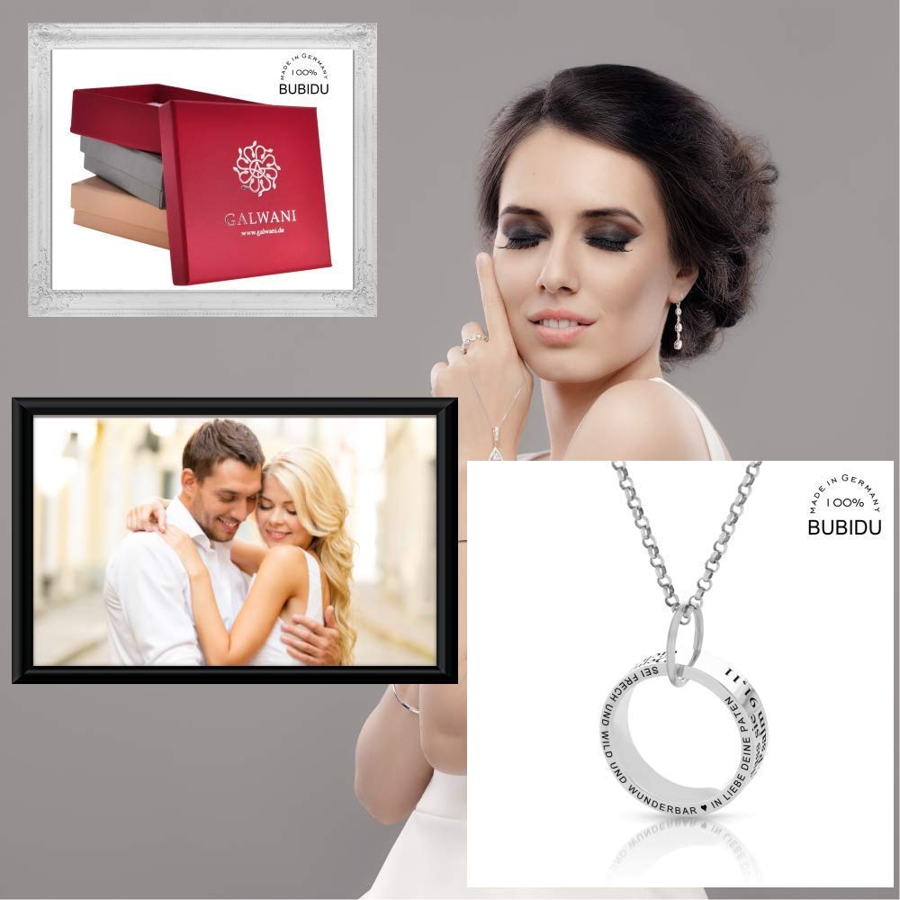 Taufkette 925 Silber Gravur Taufring Kette Ring Text Taufspruch Schmuck Kommunion Namenskette Taufschmuck Mädchen Junge Silberschmuck zur Taufe Geschenk | HANDMADE IN GERMANY