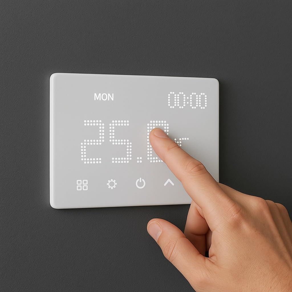 gloca Smart WiFi Cronotermostato Caldaia Da Incasso Digitale Touch Screen (Bianco)