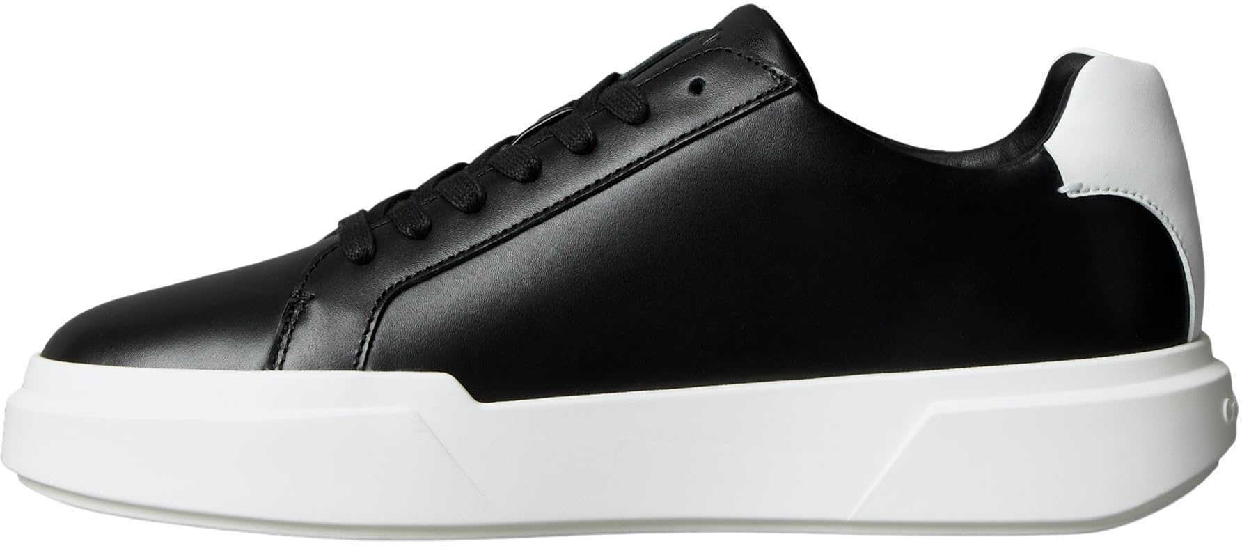 Calvin Klein Sneaker con Suela Cupsole Hombre Chunky Laceup de Piel, Negro (Black/Bright White), 45 Leather Working Group