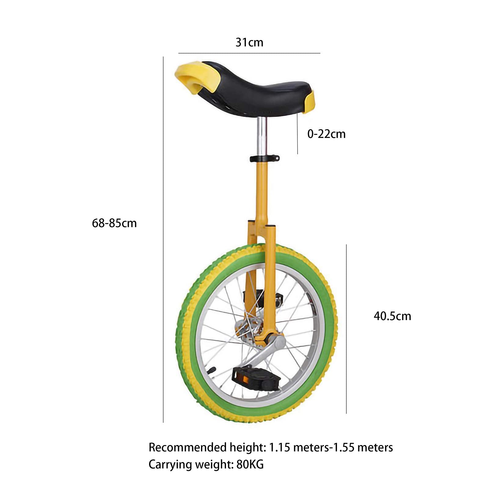 一輪車 Amazon.co.jp: 色付きタイヤ付き16インチホイール一輪車、重量