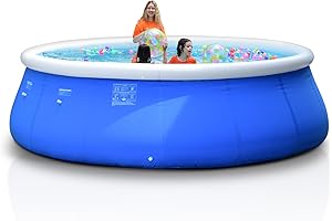10ft x 30in Above Ground Inflatable Family Swim Pool- Enjoy Splashy Summer Time in Backyard!