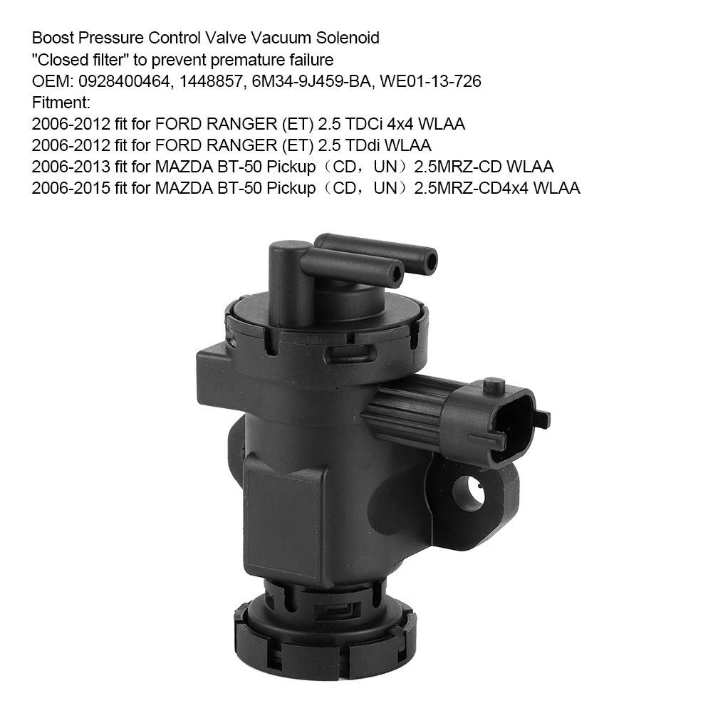 Válvula De Control De Presión De Refuerzo XTevu Solenoide De Vacío 0928400464 Compatible Con FORD RANGER (ET) 2.5 TDCi 4x4 WLAA - Válvula De Control Turbo.