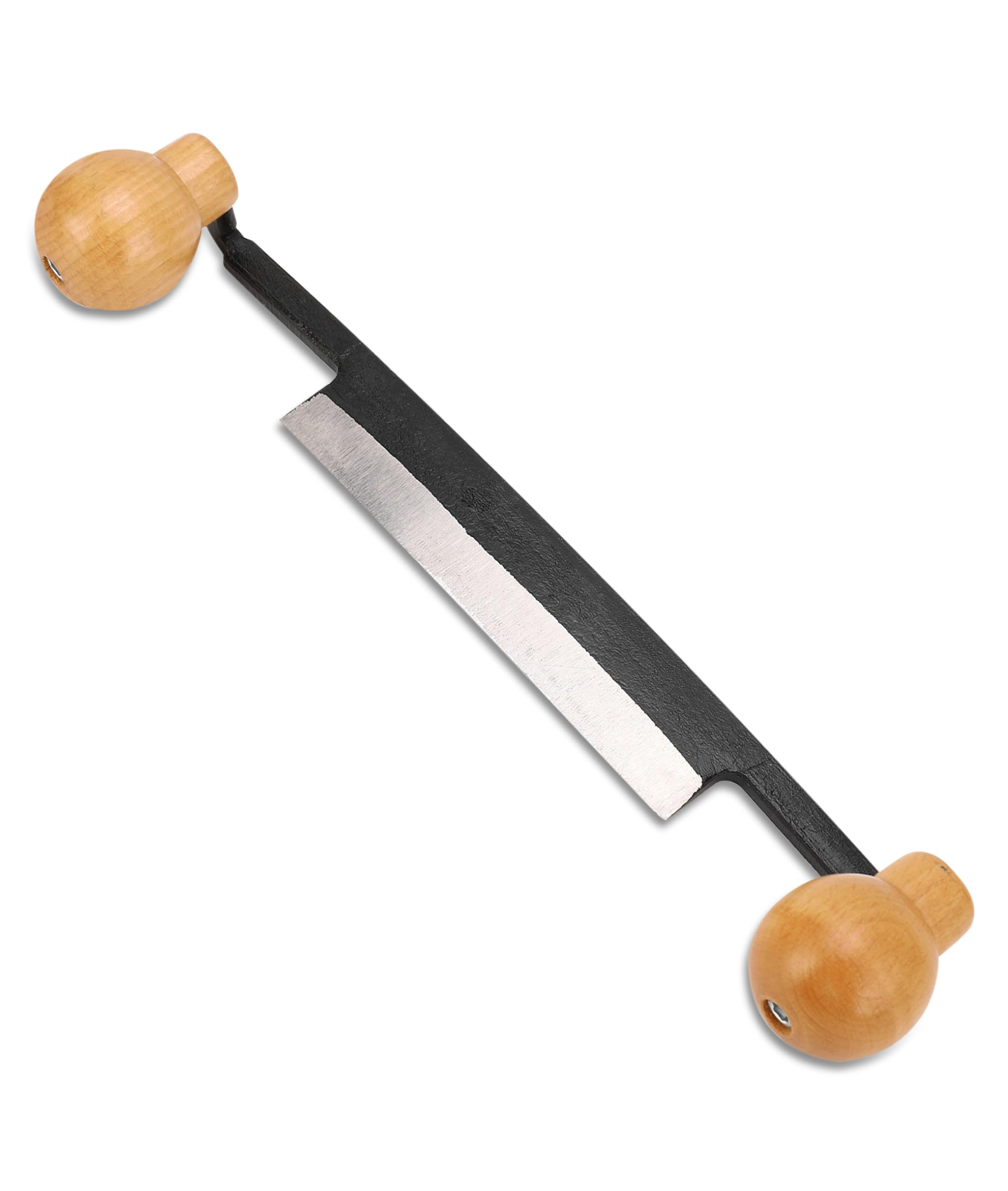 Gugxiom 12 Inch Drawing Knife, Dual Non-Slip Wood Handle Curved Logging Pulling Easy Grip Labor Saving Non-Slip Debarking Hand Tool for planing wood and other jobs.