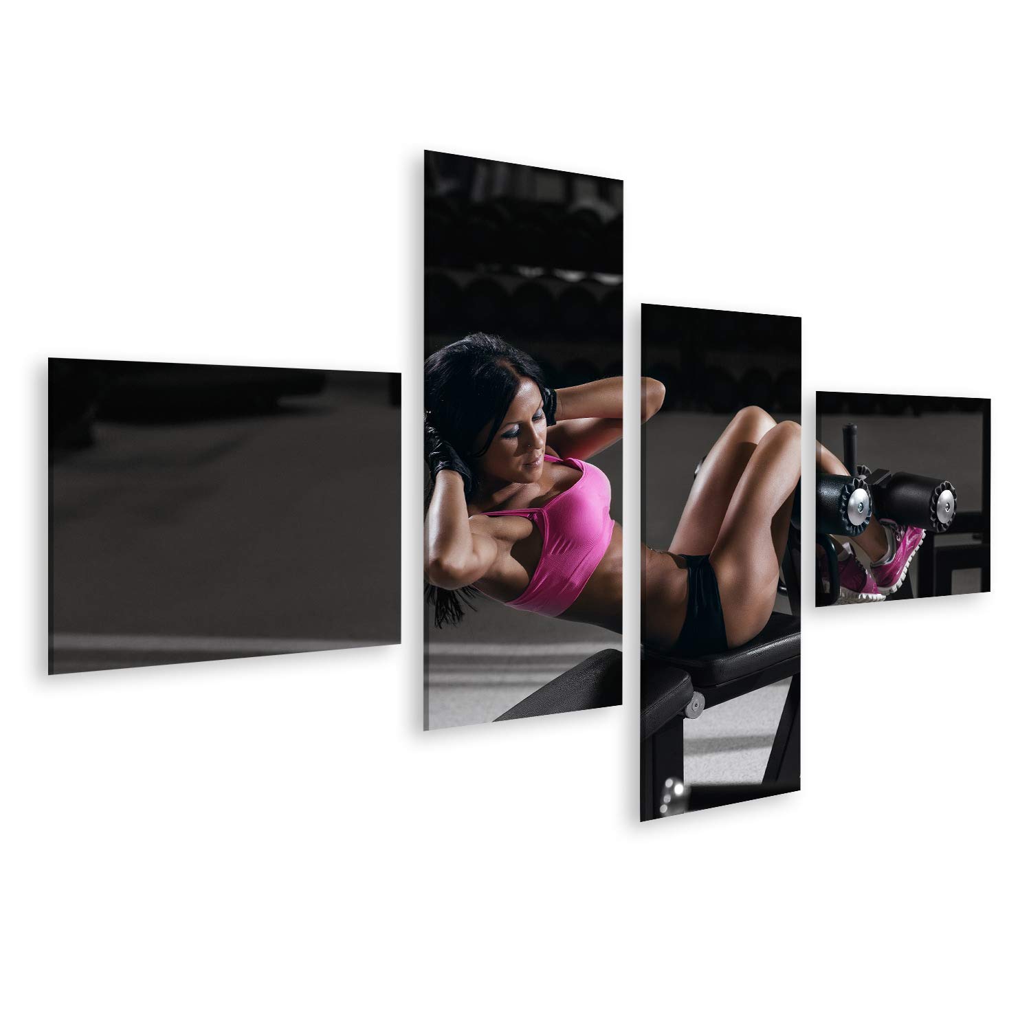 islandburner Quadro su tela Fitness Donna Sport Sexy Palestra Sit Up Quadri Stampe per soggiorno ufficio