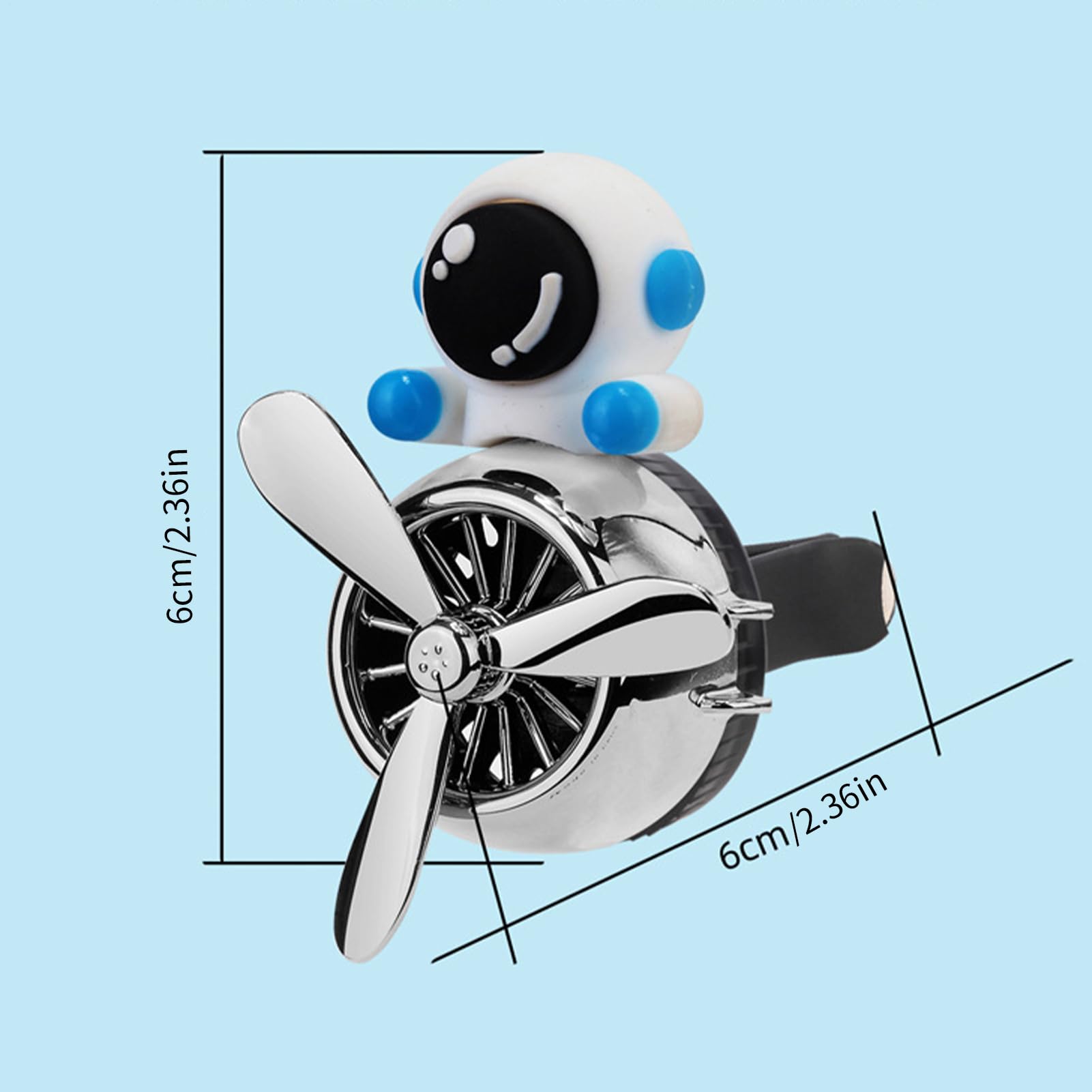 Clip Areatore per Auto con Profumatore Diffusore Aromaterapia per Bocchette | Decorazione Carina con Astronauta Rotante per Veicoli Auto Camion