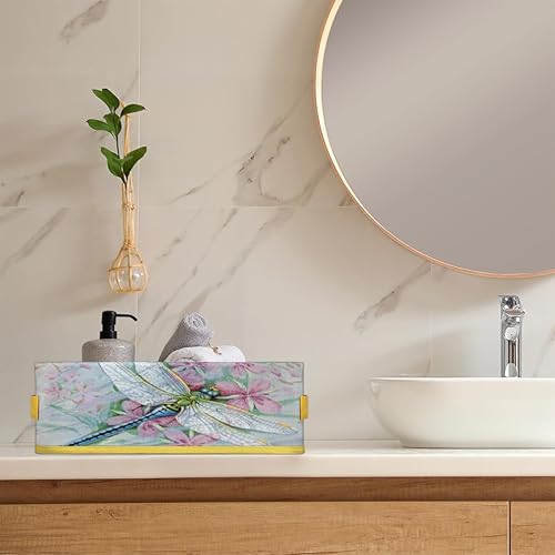 Miniatura 34 de Dragonfly - Cestas de inodoro doradas plegables para baño, organizador duradero y multiusos para cocina, sala de estar y armario () Libélula