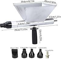Vista 5 de Pistolas eléctricas de mortero para lechada de cemento portátil con 5 boquillas alternativas, pistolas eléctricas de mortero para lechada de mortero