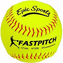 Epic Fast Pitch Practice 12" Softballs Dozen Yellow 12" Dozen