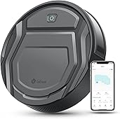 LEFANT Robot Aspirapolvere,Potenziamento del Tappeto,2200Pa,120 Minuti,Piccolo aspirapolvere robot 7,8 cm sottile 28 cm Diam,Wi-Fi/App/Alexa,Ideale per peli di animali domestici M210P Grigio