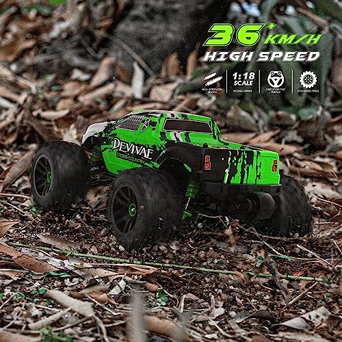 Riaario Rc Cars 005 High Speed Remote Control Car For Kids Adults 1:18 Scale 36 Km/H 4X4 Off Road Monster Trucks, 2.4Ghz All Terrain Electric Toy With 2 Batteries, 50 Mins Play Gift For Boy Girl #TOP2