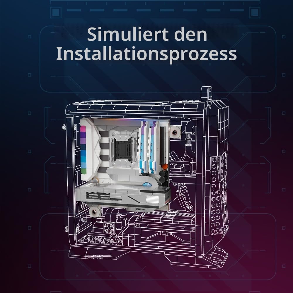 BRICKKK Technic Klemmbausteine Set - PC Desktop Computer Modellbausatz für Erwachsene, Kreatives Sammlermodell zum Bauen und Ausstellen für Zuhause oder Büro