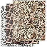 Cabilock 3 Stück Leopardenmuster Heat Transfer Film PU Textilien DIY Transferfolie Shirts Schuhe Hüte Langlebig und Einfach zu Verwenden