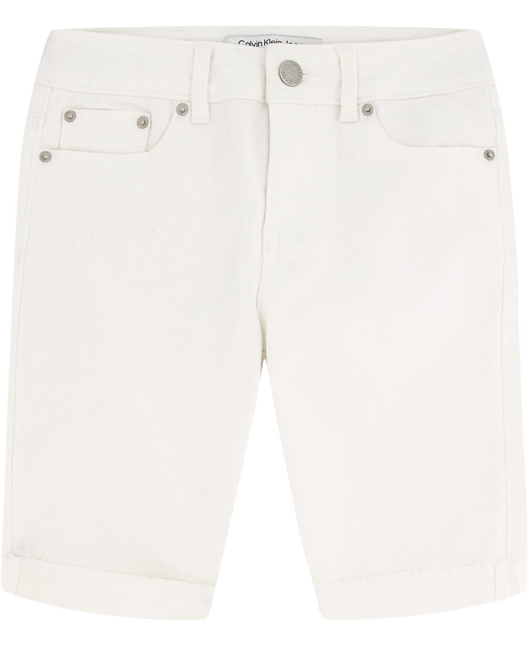 Calvin Kleingirls Skinny Fit Stretch Denim Bermuda Jean Shorts