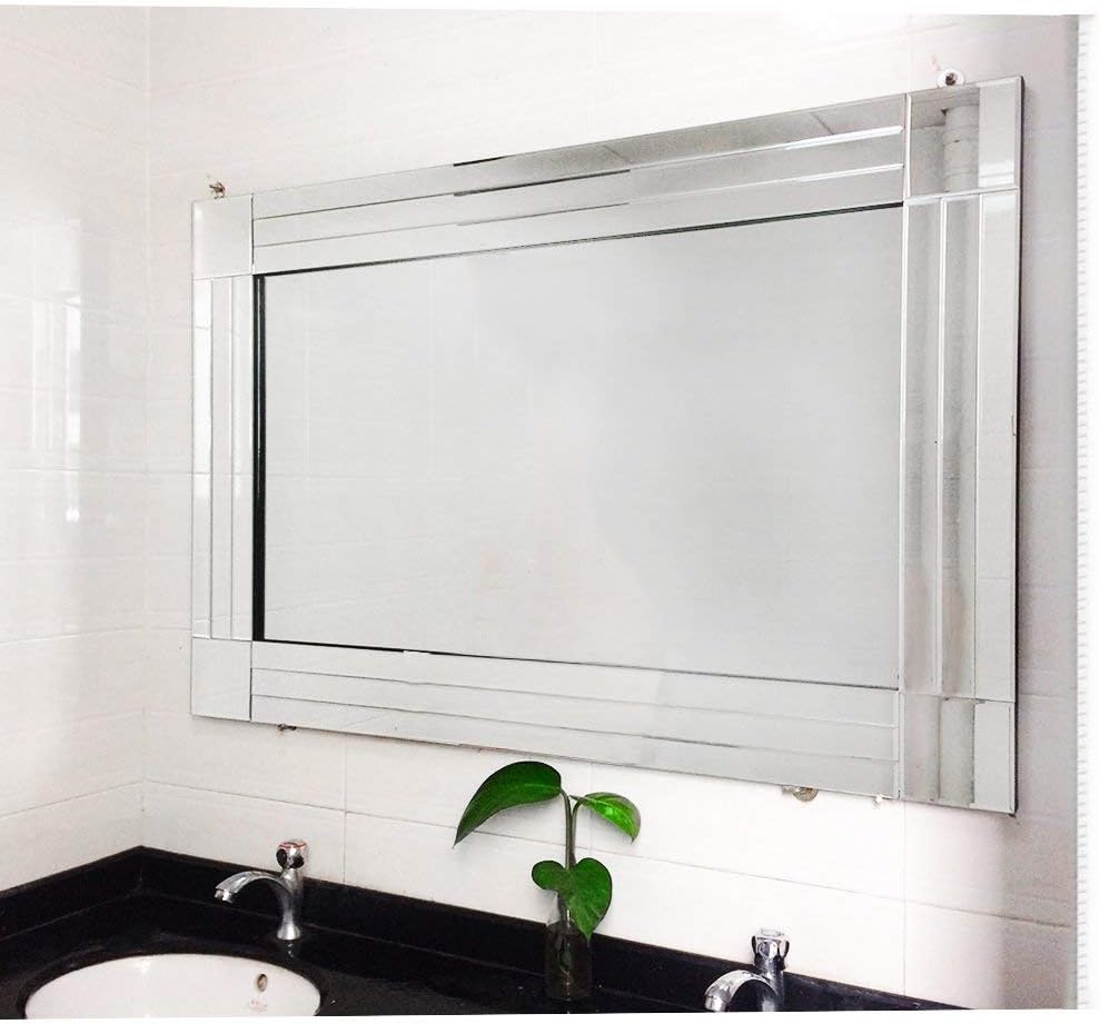 Furniturebox UK Starburst Large Full Length Silver Stylish 3D