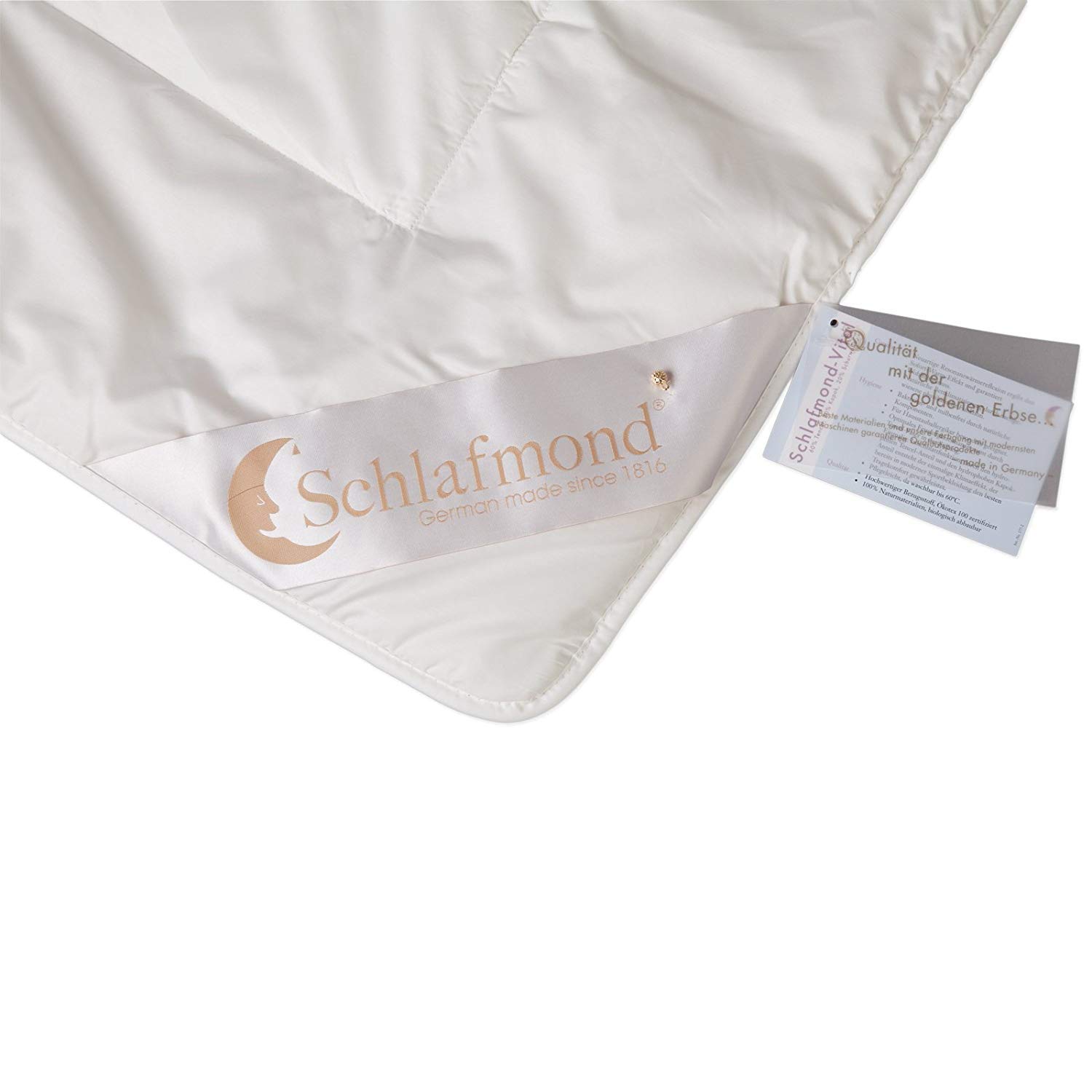 Schlafmond Der Kleine Prinz Naturfaser Ganzjahresdecke 155 x 220 cm - wärmeregulierende Bettdecke für alle Jahreszeiten - Allergiker Schlafdecke mit Kapok & Schurwolle - Decke waschbar bis 40 Grad