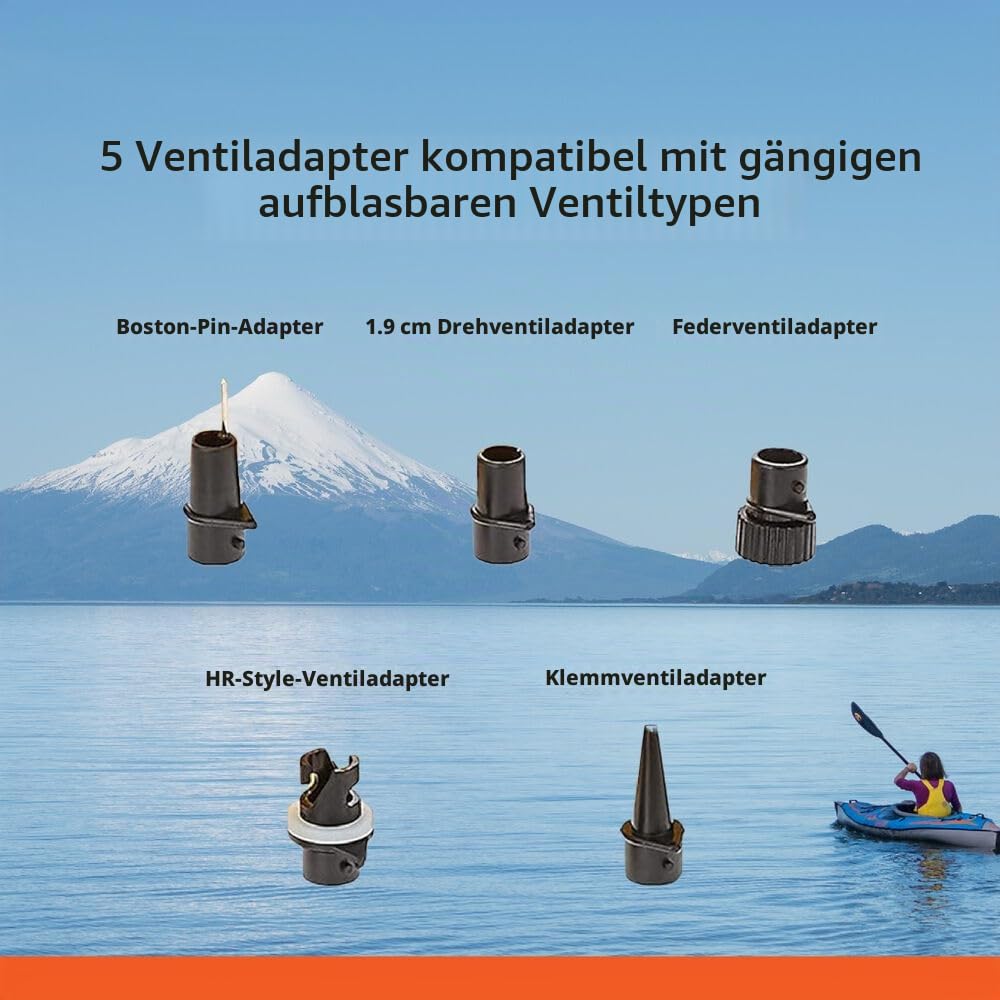 ADVANCED ELEMENTS Doppelhubpumpe mit Manometer