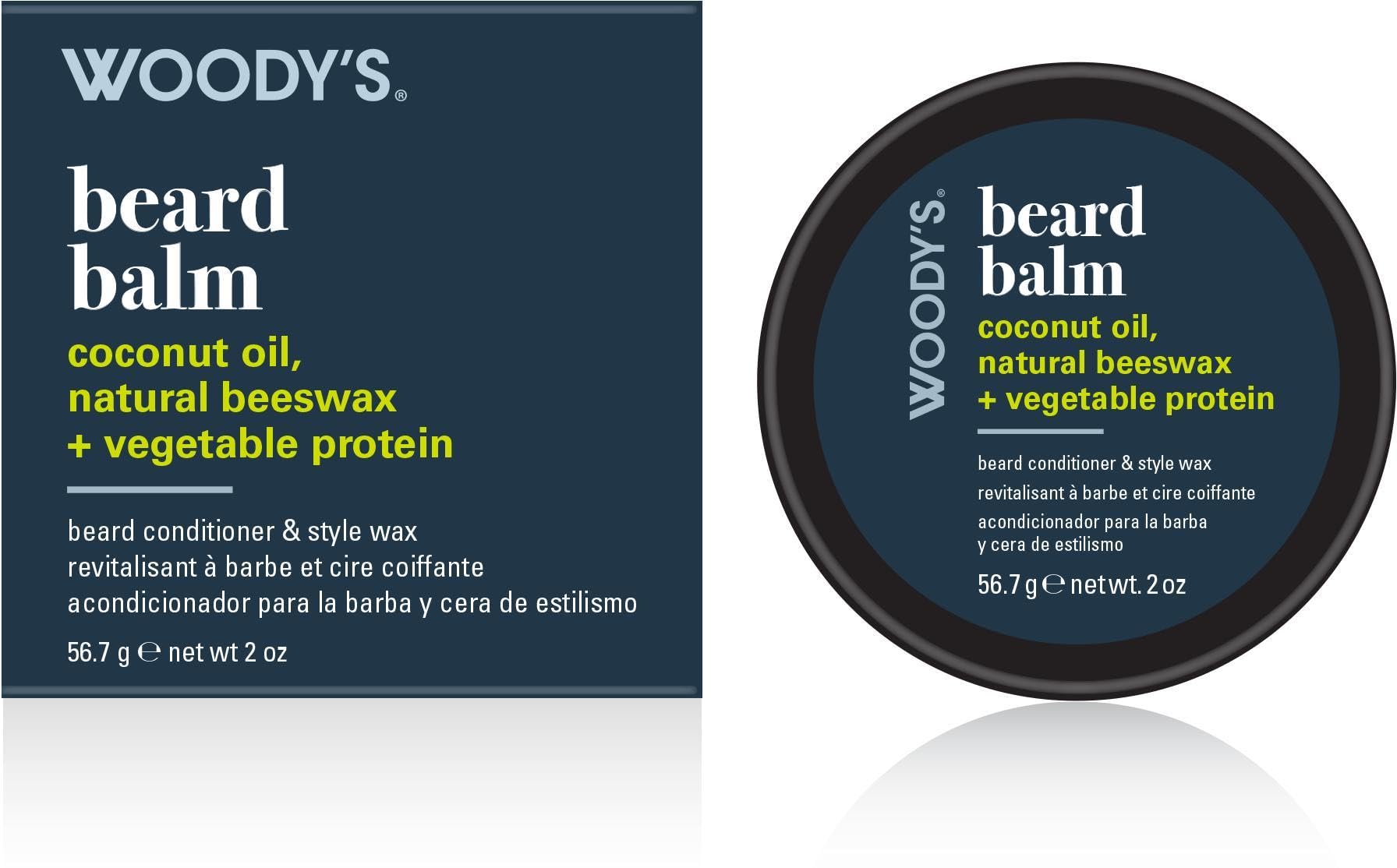 Woody's Beard Balm – Facial Hair Conditioner & Beard Softener for Men, Leave-In Moisturizer, Beards Wax, 2 oz