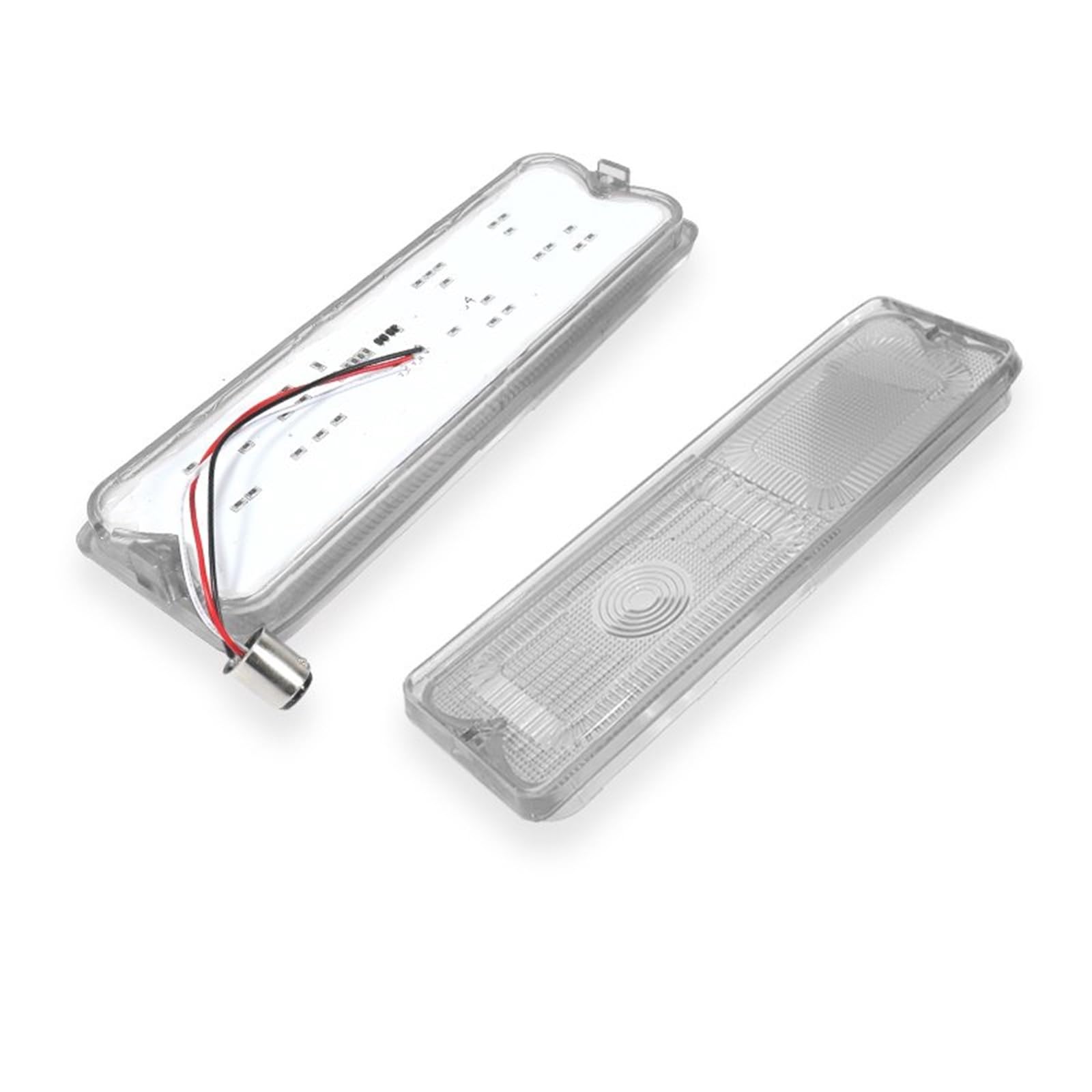 Genérico intermitente automóvil 2 Uds Para Chevy Para GMC Fleetside Wideside 1967-1972 Conjuntos De Luces LED Traseras Coche Freno Luz Trasera Roja luz señalización(Clear Lens)