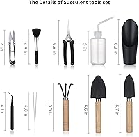 Vista 2 de 11 piezas de herramientas para suculentas, mini herramientas de jardín, herramienta de riego de suculentas como accesorios para plantas, kit