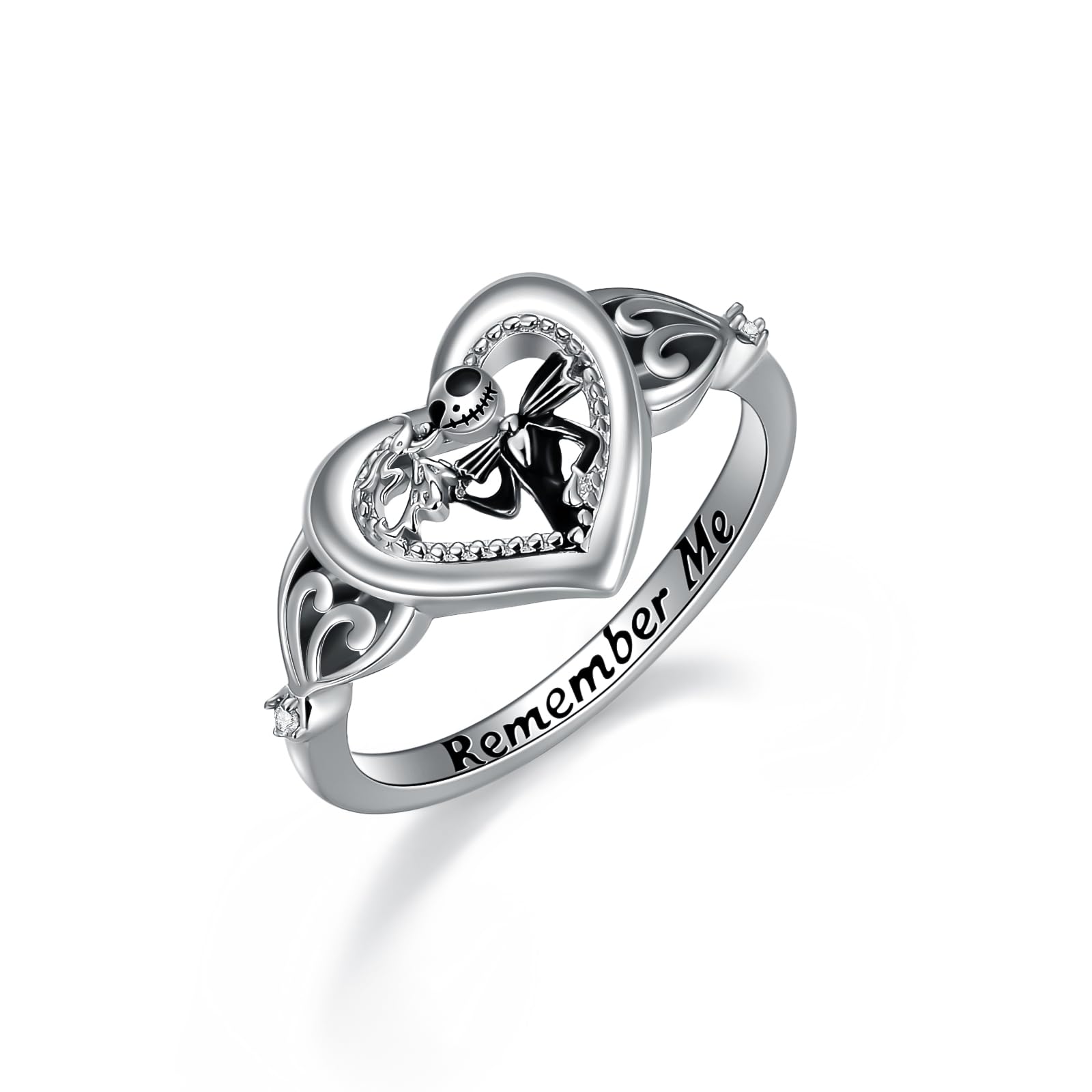 Bague Jack Skellington argent sterling 925, bijou gothique chic durable - 7