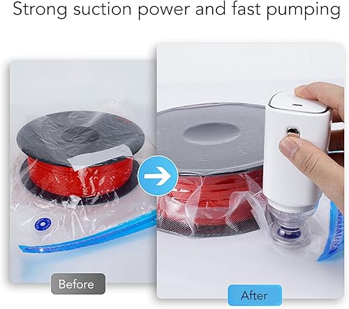 Miniatura 5 de Bomba de aire eléctrica, bomba de vacío automática portátil inalámbrica, alimentada por batería, bomba de compresión de vacío eléctrica para bolsas