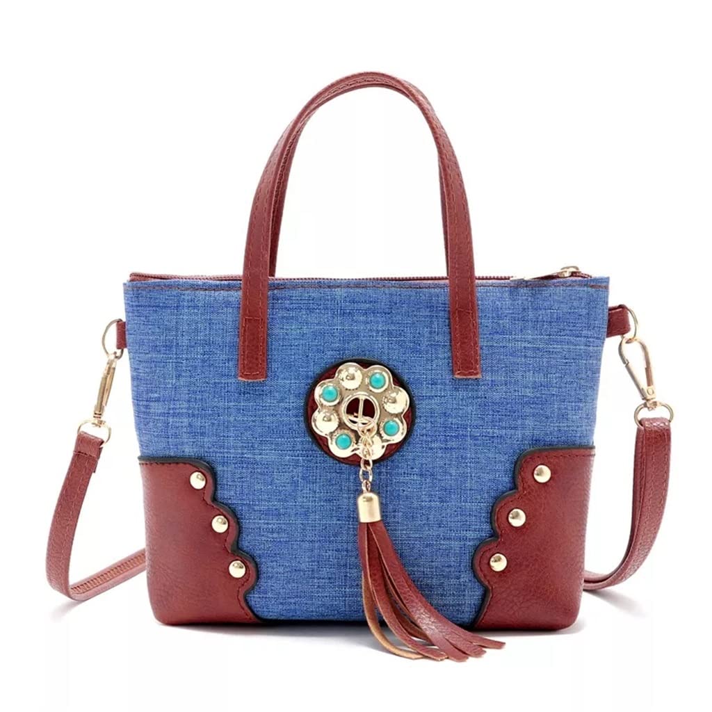Sac bandoulière denim femme grand format sac messenger décontracté multipoche