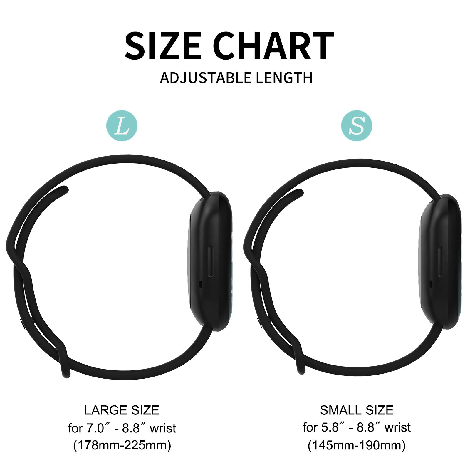 FunBand Compatible with Bands Versa 3/ Versa 4/ Fitbit Sense Strap,Soft Silicone Fitness Sports Replacement Wrist Strap Bracelet for Versa 3/ Versa 4/ Fitbit Sense Smart Watch (3 Pack) - Image 4