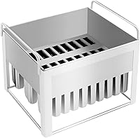 Vista 1 de Kit de moldes para paletas de hielo de acero inoxidable, soporte para palitos de helado de paletas de hielo + cepillo de limpieza