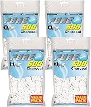 PURE Slim Charcoal Filter 6mm x 25mm Value Pack 600 x 4 Pack Hand Wound
