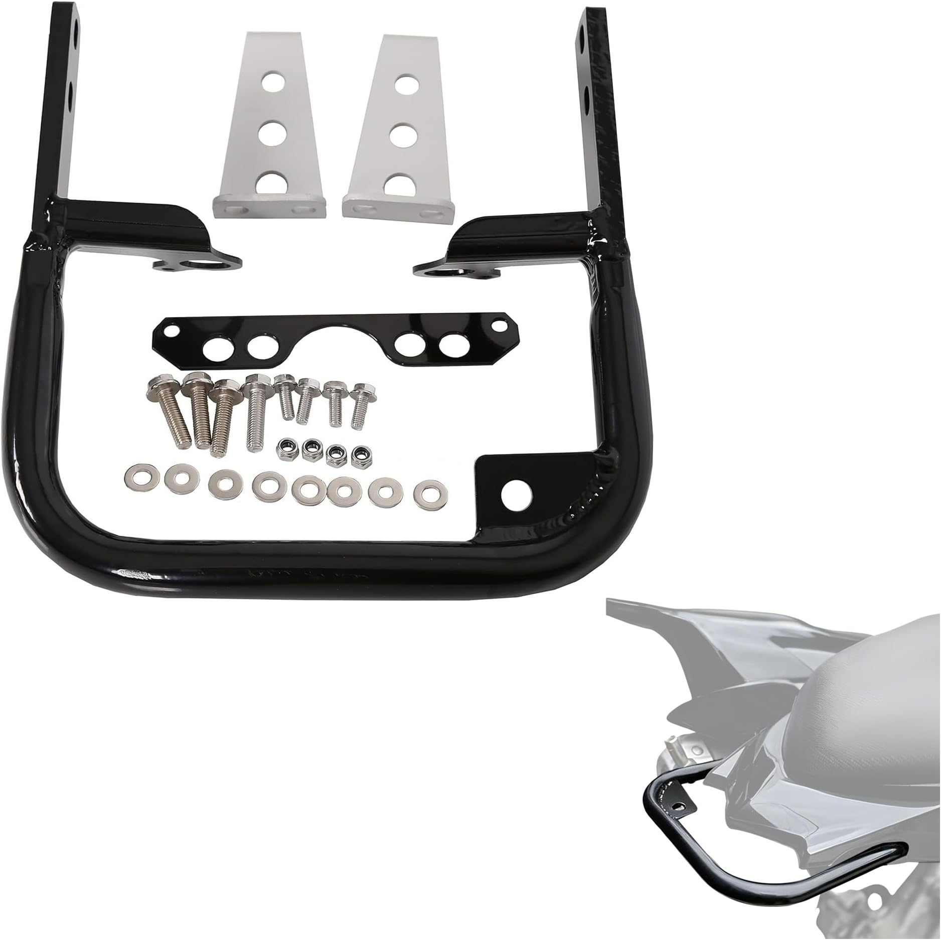 ECOTRIC Rear Bumper Grab Bar Compatible with 2004-2013 Yamaha YFZ 450 | YFZ450SE/ YFZ450SE2/ YFZ450V/ YFZ450SP/ YFZ450SP2 Rear Armrest