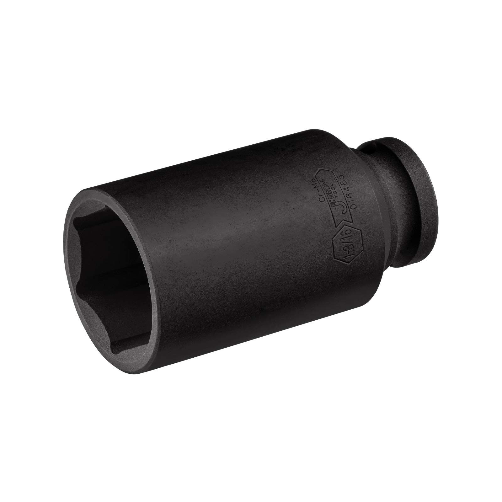 Jetech 1/2 Inch Drive 1-3/16 Inch Deep Impact Socket, Made with Heat-Treated Chrome Molybdenum Alloy Steel, 6-Point Design, SAE