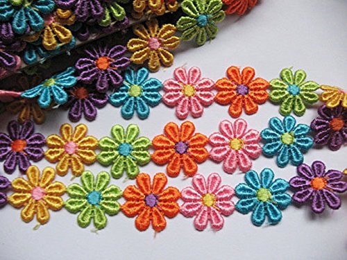 YYCRAFT 3 Yards Colorful Venise Lace 1 1/8