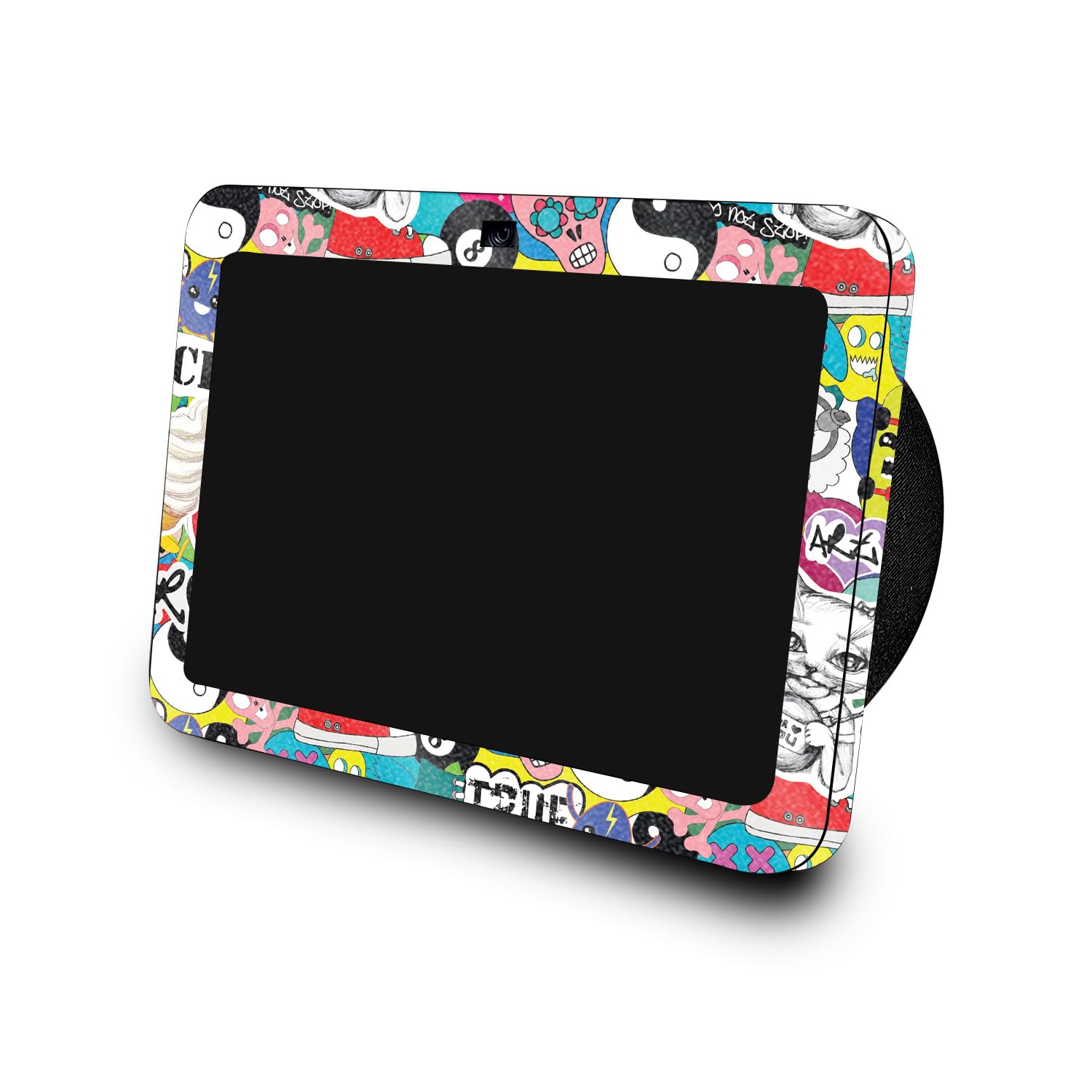 Glossy Glitter Skin Compatible with Amazon Echo Show 8 (3rd Gen, 2023) - Sticker Bomb - Premium 3M Vinyl Protective Wrap Decal Cover - Easy to Apply | Crafted in The USA by MightySkins