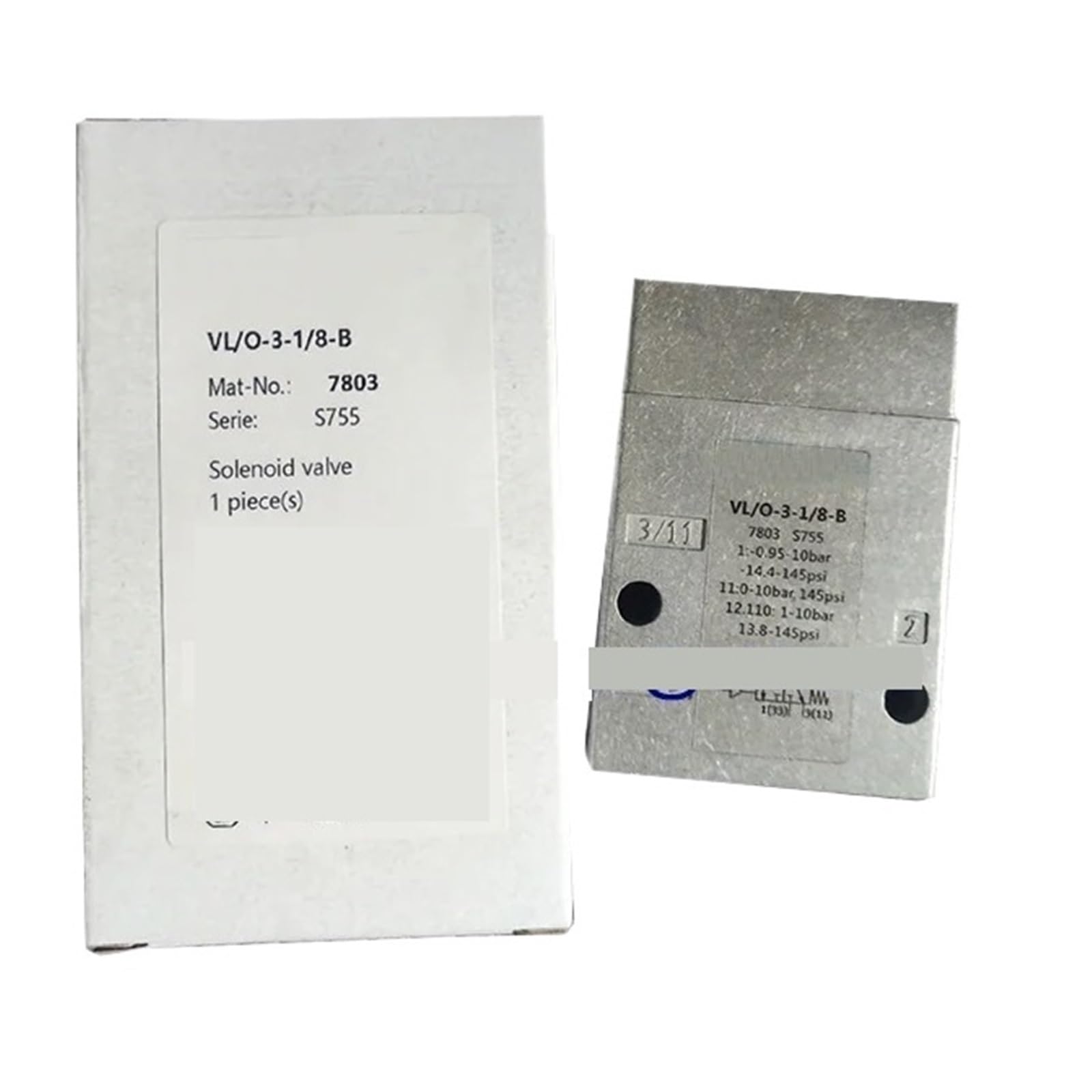 Vanne de commande VL/O-3-1/4 9984 distributeur pneumatique 3/2 voies