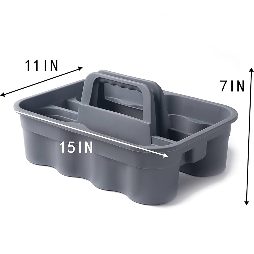 Handyman Caddy Tray Box Housekeeping Cleaners Tote Tray Basket With Handle Carry Grips - Under Sink Kitchen Storage Caddy For Cleaning Products Cleaners Carrier Tool Organiser (Pro 30cm X 30cm
