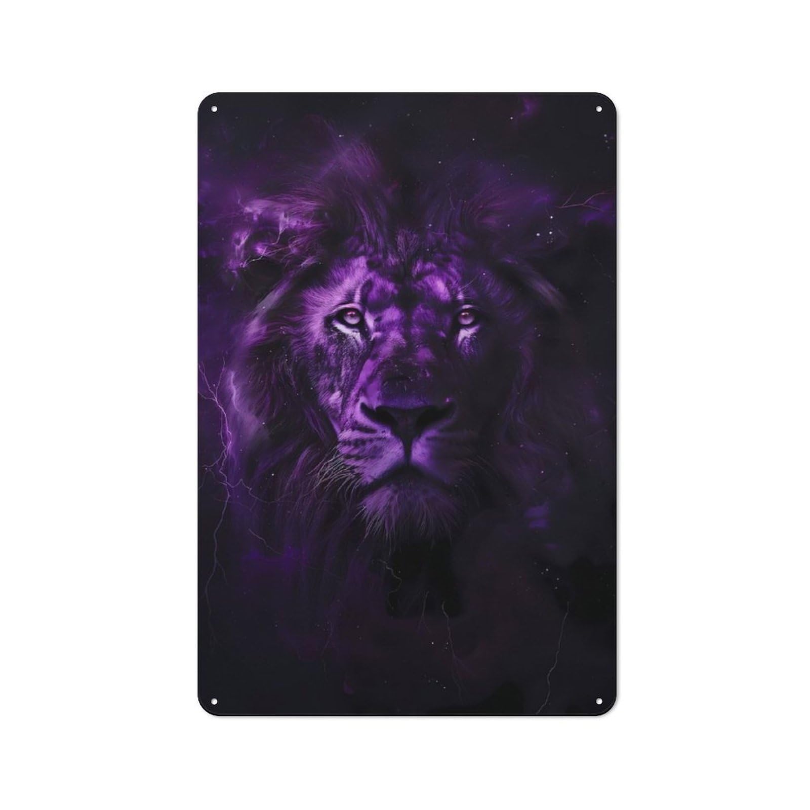 Junmoney Animal Lion Constellation Classic Decorative Tin Plaque 30X20cm, Bar Wall Plaque For Diner, Restaurant, Shed Or Kitchen