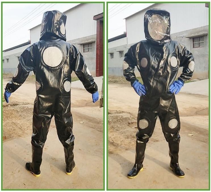 Waterproof Beekeeping Suit with 13 Ventilation Holes & 3 Mini Fans - Sting-Proof and Comfortable Beekeeper Suit for Professionals - Includes Gloves & Protective Mask M