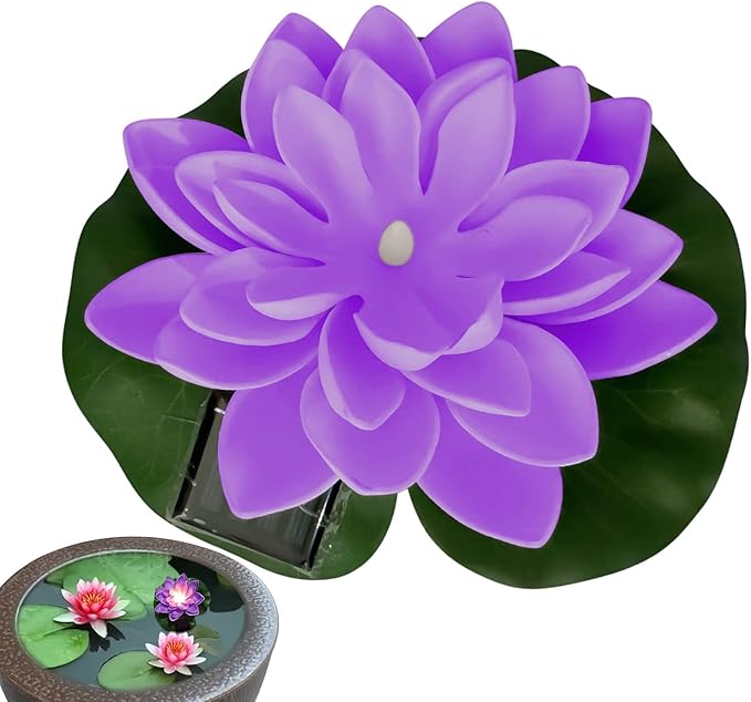 Generic Floating Solar Lights, Solar Pool Lanterns, Waterproof LED Design, Flower-Shaped Decorative Glow, Auto-Charging and Lighting, for Outdoor Pond, Lake, Spa, Patio, Yard, Backyard photo 2