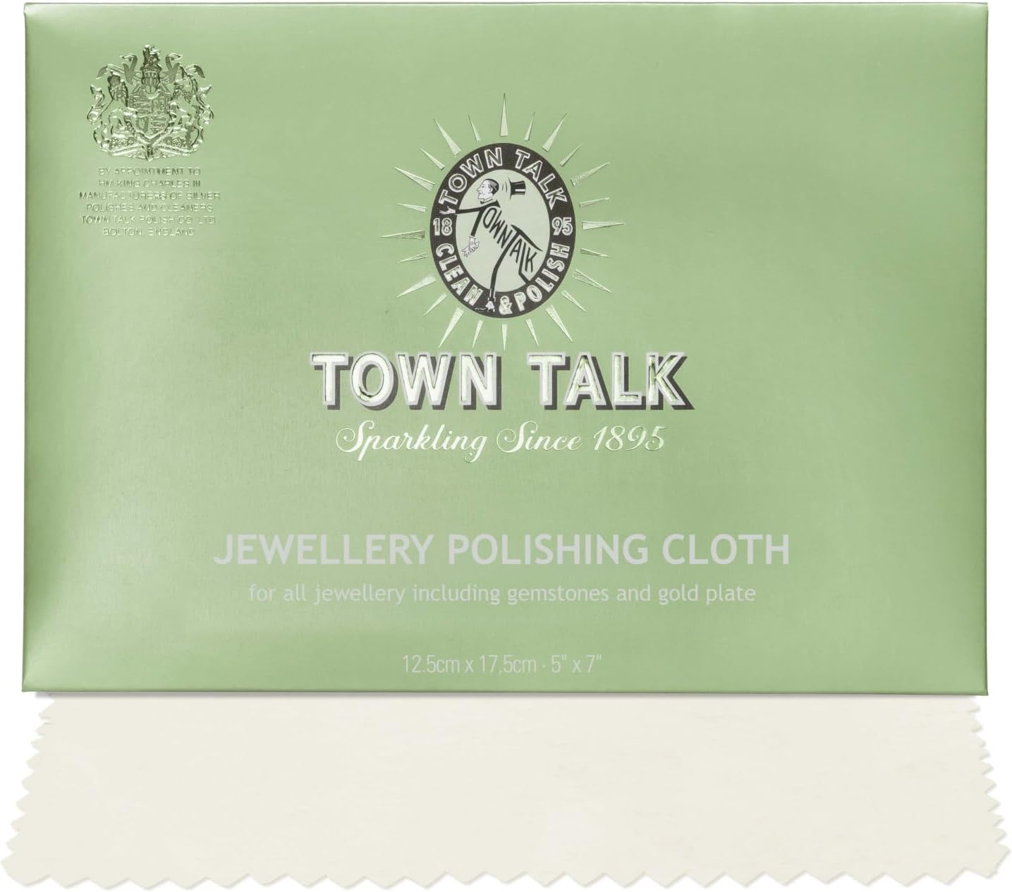 Town Talk Microfibre Jewellery Polishing Cloth 12 x 17 cm