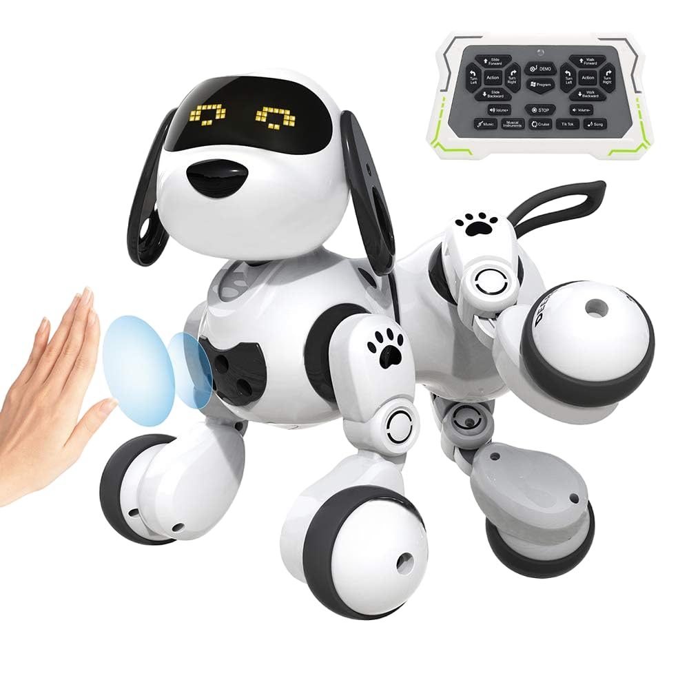 Cane Robot Radiocomandato Cagnolino Interattivo Giocattolo Bambini Comand Vocali | Leroy Merlin