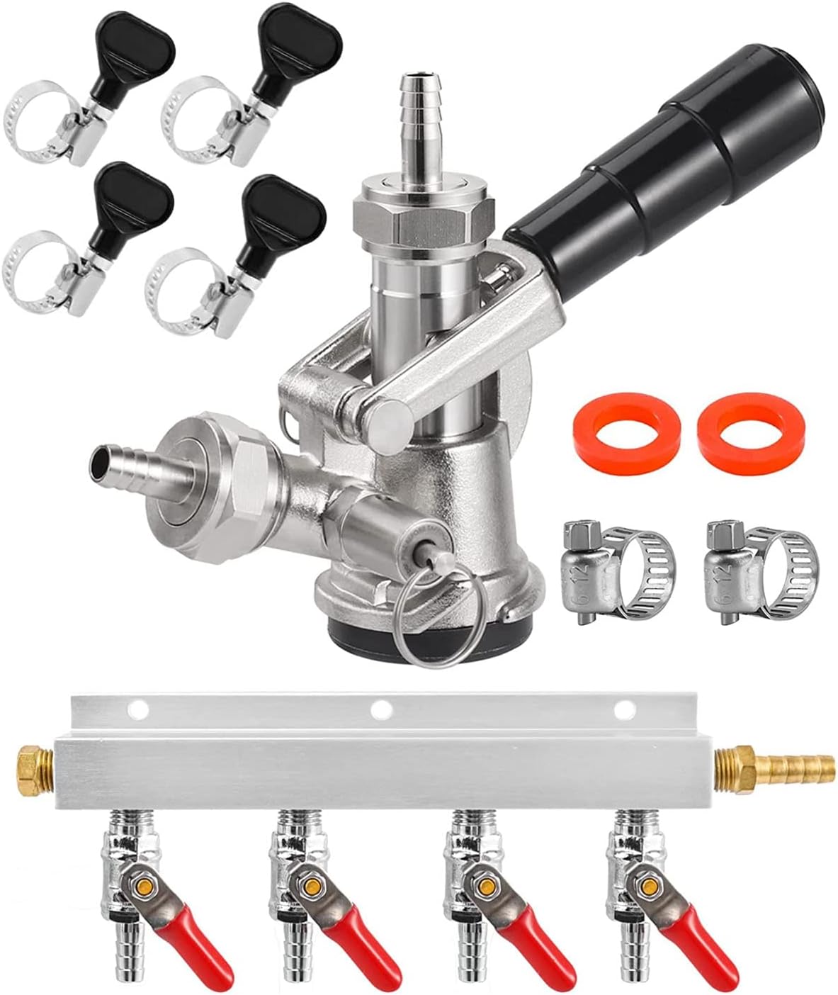 Keg Coupler for Sankey Kegerator D System with CO2 Gas